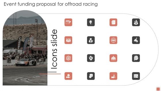 Icons Slide Event Funding Proposal For Offroad Racing Elements PDF