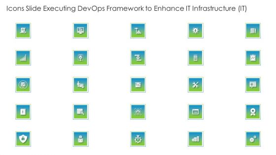 Icons Slide Executing Devops Framework To Enhance IT Infrastructure IT Template PDF