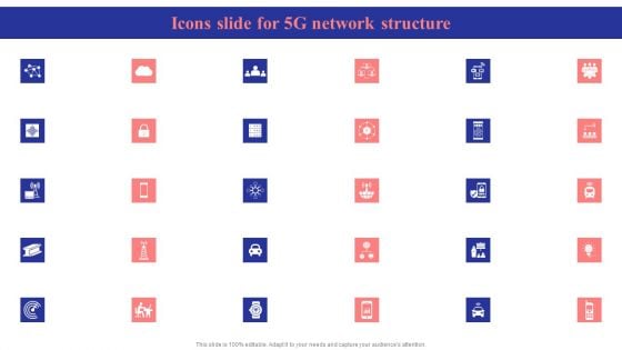 Icons Slide For 5G Network Structure Diagrams PDF