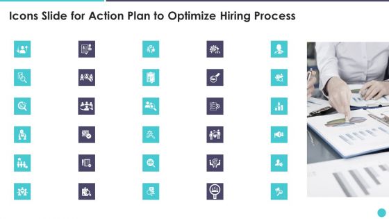 Icons Slide For Action Plan To Optimize Hiring Process Brochure PDF