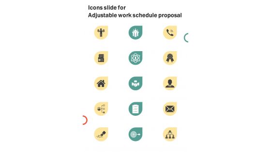 Icons Slide For Adjustable Work Schedule Proposal One Pager Sample Example Document
