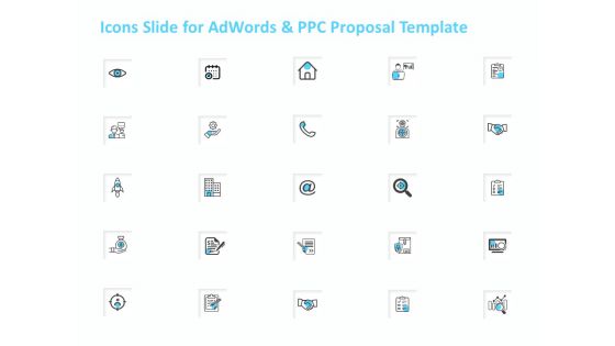 Icons Slide For Adwords And PPC Proposal Template Ppt Gallery Design Templates PDF