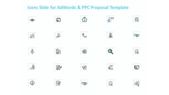 Icons Slide For Adwords And PPC Proposal Template Ppt Gallery Design Templates PDF