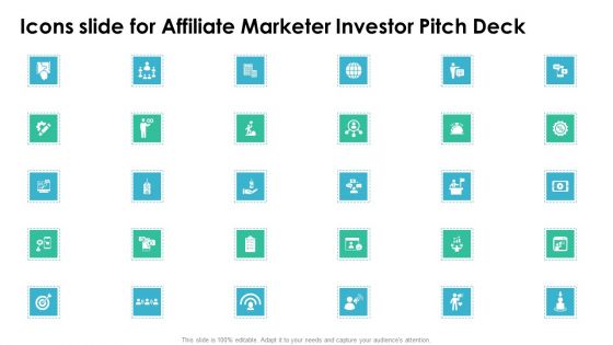 Icons Slide For Affiliate Marketer Investor Pitch Deck Ideas PDF