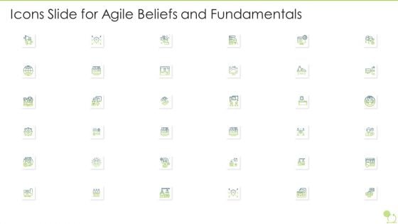 Icons Slide For Agile Beliefs And Fundamentals Professional PDF