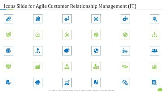 Icons Slide For Agile Customer Relationship Management It Demonstration PDF