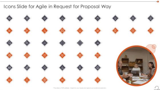 Icons Slide For Agile In Request For Proposal Way Slides PDF