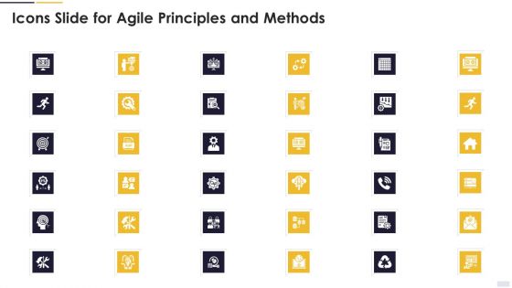 Icons Slide For Agile Principles And Methods Demonstration PDF