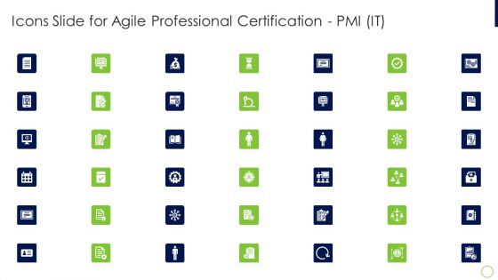 Icons Slide For Agile Professional Certification PMI IT Information PDF