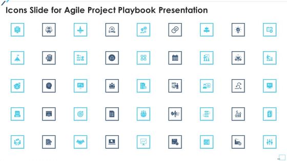 Icons Slide For Agile Project Playbook Presentation Diagrams PDF