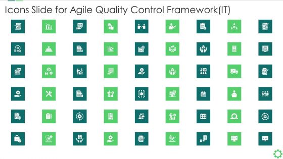 Icons Slide For Agile Quality Control Frameworkit Elements PDF