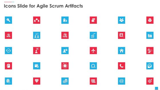 Icons Slide For Agile Scrum Artifacts Ppt Pictures Design Ideas PDF