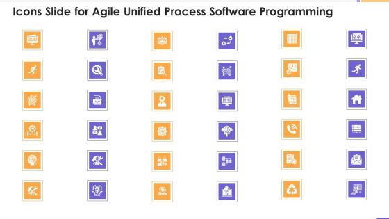 Icons Slide For Agile Unified Process Software Programming Rules PDF