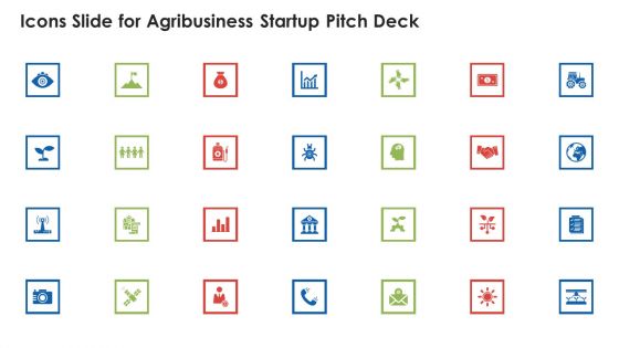 Icons Slide For Agribusiness Startup Pitch Deck Brochure PDF