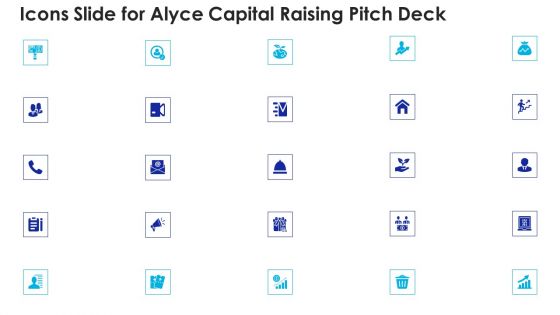 Icons Slide For Alyce Capital Raising Pitch Deck Portrait PDF