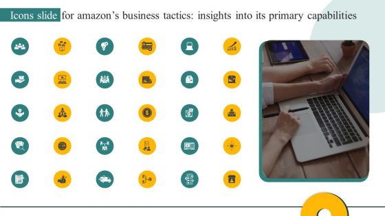 Icons Slide For Amazons Business Tactics Insights Into Its Primary Capabilities Ppt Pictures Samples PDF