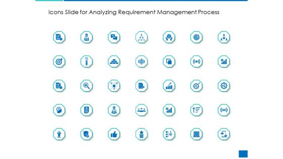 Icons Slide For Analyzing Requirement Management Process Mockup PDF