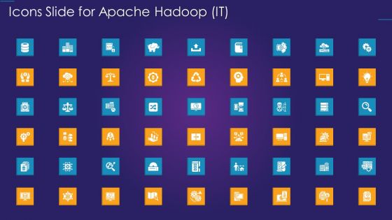 Icons Slide For Apache Hadoop IT Brochure PDF