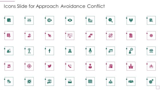 Icons Slide For Approach Avoidance Conflict Brochure PDF