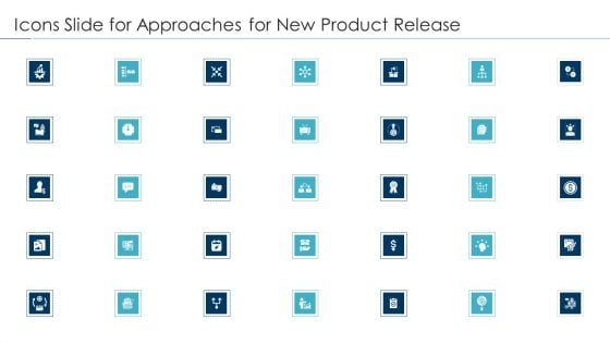 Icons Slide For Approaches For New Product Release Microsoft PDF