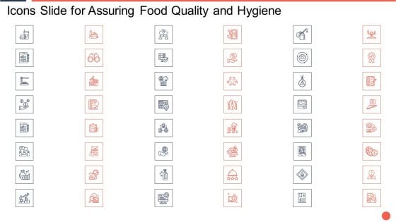 Icons Slide For Assuring Food Quality And Hygiene Portrait PDF