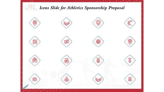 Icons Slide For Athletics Sponsorship Proposal Ppt PowerPoint Presentation Model Samples PDF