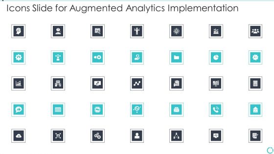 Icons Slide For Augmented Analytics Implementation Mockup PDF