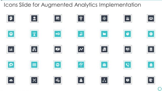 Icons Slide For Augmented Analytics Implementation Mockup PDF