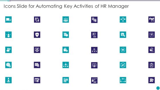 Icons Slide For Automating Key Activities Of HR Manager Professional PDF