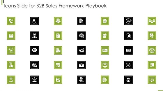 Icons Slide For B2B Sales Framework Playbook Graphics PDF