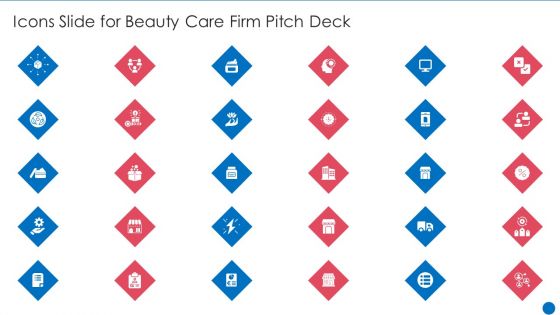 Icons Slide For Beauty Care Firm Pitch Deck Ppt Gallery Vector PDF