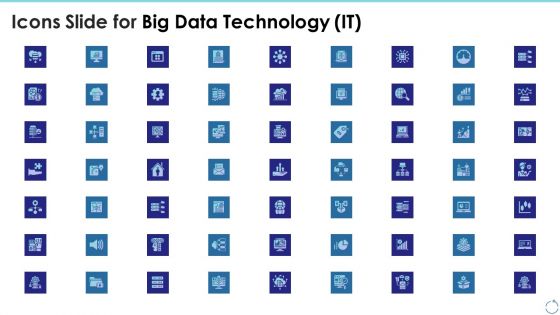 Icons Slide For Big Data Technology IT Ppt Portfolio Slideshow PDF