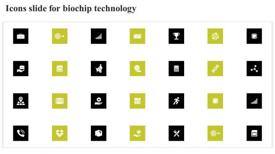 Icons Slide For Biochip Technology Ppt PowerPoint Presentation File Layouts PDF