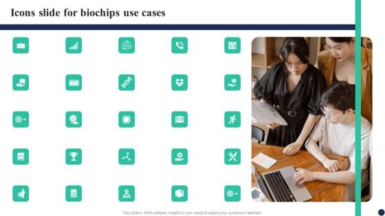 Icons Slide For Biochips Use Cases Ppt Summary Microsoft PDF