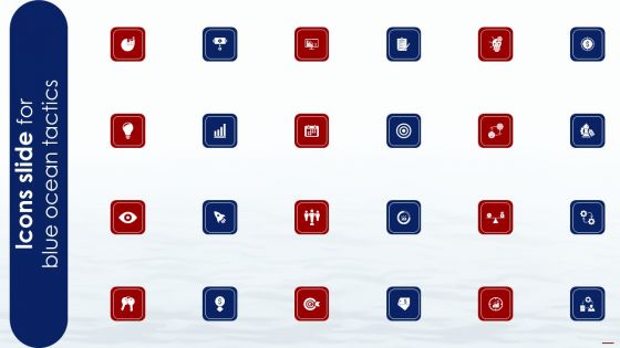 Icons Slide For Blue Ocean Tactics Ppt Gallery Visuals PDF