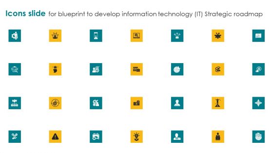 Icons Slide For Blueprint To Develop Information Technology IT Strategic Roadmap Template PDF