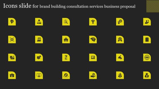 Icons Slide For Brand Building Consultation Services Business Proposal Graphics PDF