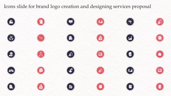 Icons Slide For Brand Logo Creation And Designing Services Proposal Formats PDF