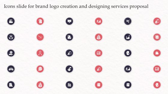 Icons Slide For Brand Logo Creation And Designing Services Proposal Formats PDF