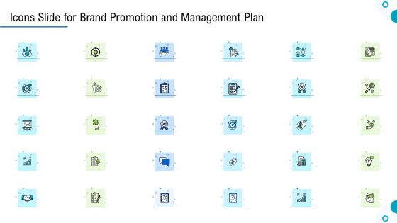 Icons Slide For Brand Promotion And Management Plan Information PDF