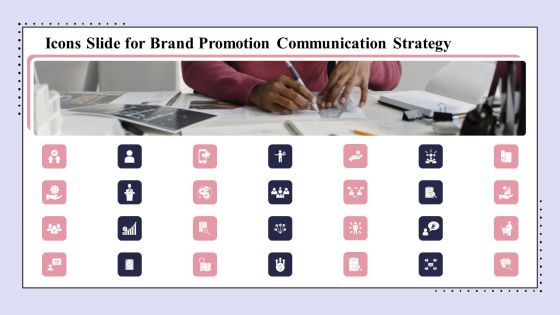 Icons Slide For Brand Promotion Communication Strategy Structure PDF