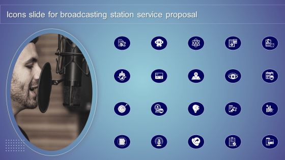 Icons Slide For Broadcasting Station Service Proposal Ppt Inspiration Influencers PDF