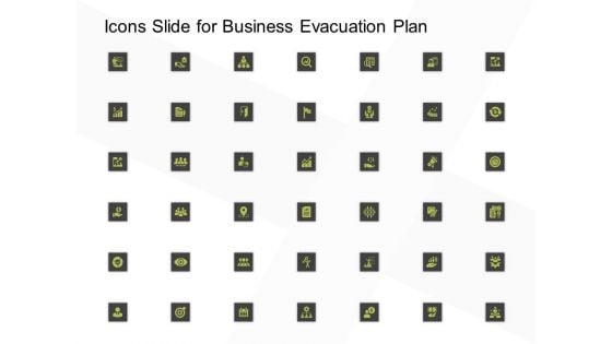 Icons Slide For Business Evacuation Plan Ppt PowerPoint Presentation Inspiration Icons PDF