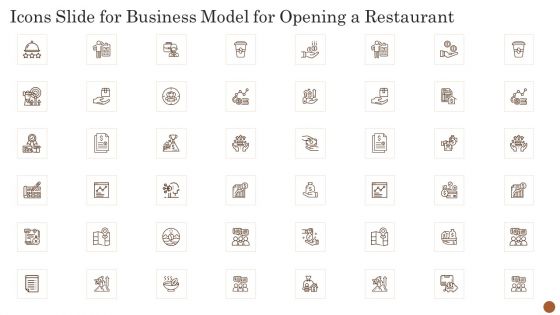 Icons Slide For Business Model For Opening A Restaurant Ppt Summary Mockup PDF