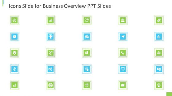 Icons Slide For Business Overview PPT Slides Ppt Ideas Influencers PDF