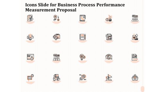 Icons Slide For Business Process Performance Measurement Proposal Guidelines PDF