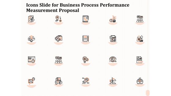 Icons Slide For Business Process Performance Measurement Proposal Guidelines PDF