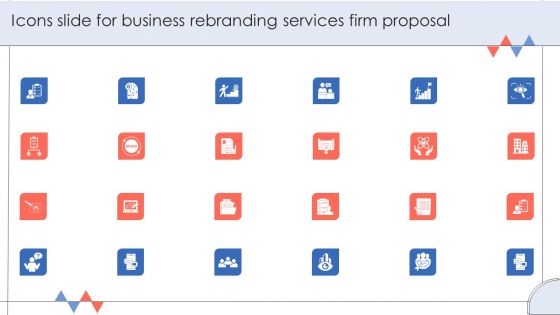 Icons Slide For Business Rebranding Services Firm Proposal Sample PDF