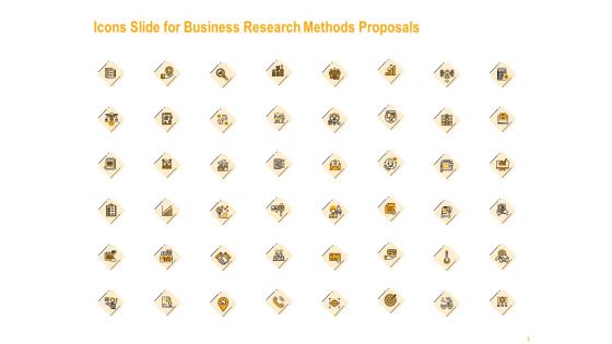 Icons Slide For Business Research Methods Proposals Clipart PDF