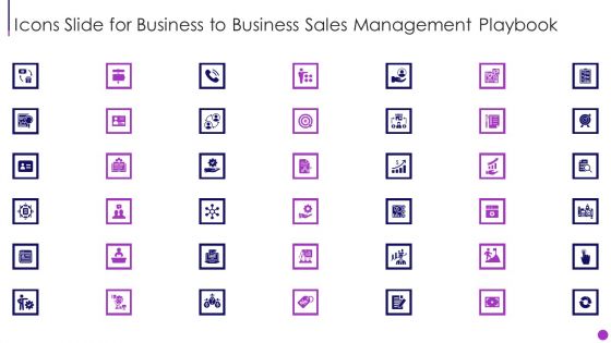 Icons Slide For Business To Business Sales Management Playbook Clipart PDF